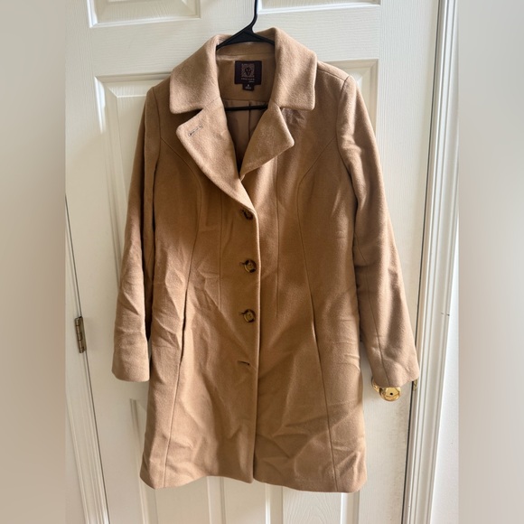 ''Vtg Anne Klein Ladies Coat Size 8， color Camel, cashmere - Picture 4 of 13